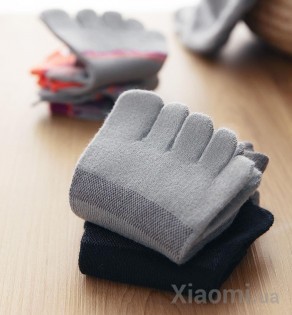 Носки 90FUN Coolmas Sports Five Finger Socks 2 pairs Grey 35-39